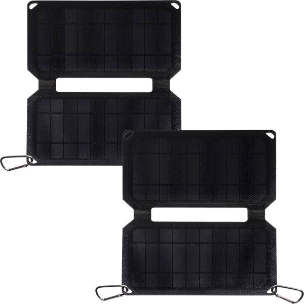 2er-Set Mobiles, faltbares Solarpanel, 10W, USB-C: Effiziente Energie mit 2 monokristallinen Solarzellen – Ideal für Outdoor, Wandern & Camping