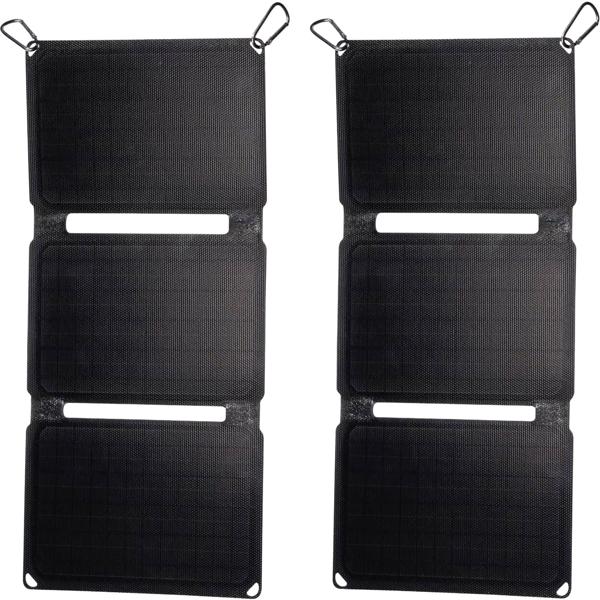 2er-Set Mobiles, faltbares Solarpanel, 20W, USB-C: Effiziente Energie mit 3 monokristallinen Solarzellen – Ideal für Outdoor, Wandern & Camping