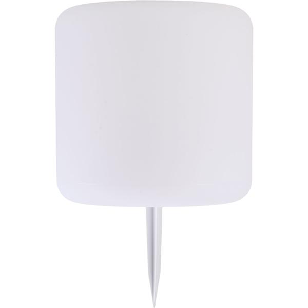 Moderne lampe de table cylindrique LED solaire & luminaire de jardin avec piquet de terre, changement de couleur RVBW, rechargeable par USB, IP44 résistant aux intempéries – idéale pour votre jardin