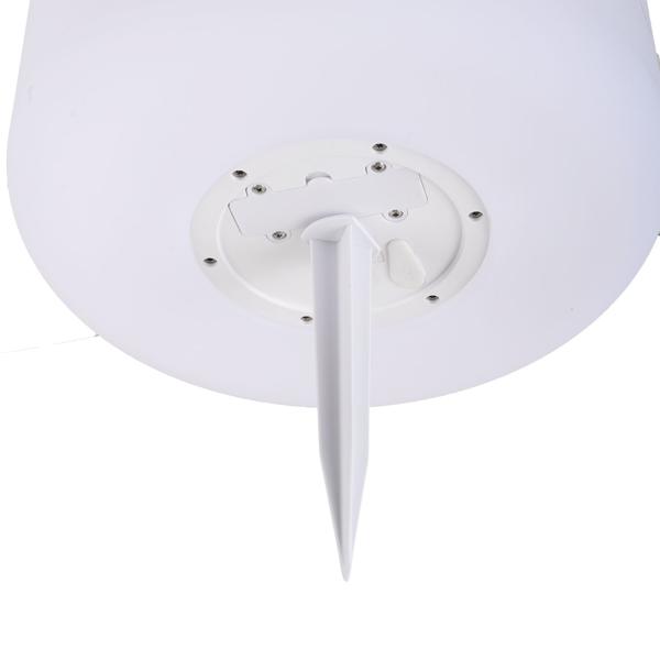 Moderne lampe de table cylindrique LED solaire & luminaire de jardin avec piquet de terre, changement de couleur RVBW, rechargeable par USB, IP44 résistant aux intempéries – idéale pour votre jardin