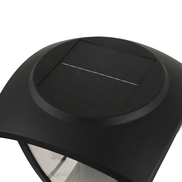 Solar LED garden lantern with PIR motion sensor 90° & 6 m range, IP44 waterproof, E27 filament lamp, 3 modes, 111.5 cm, outdoor light