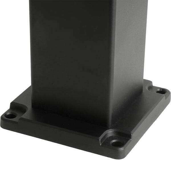 4er-Set Premium Solar Säulen-Wegeleuchte 60cm aus Aluminium in Schwarz, 300lm, IP65 wasserfest, 360° Abstrahlung, 2 Lichtfarben & Leuchtmodi, Gartenlampe