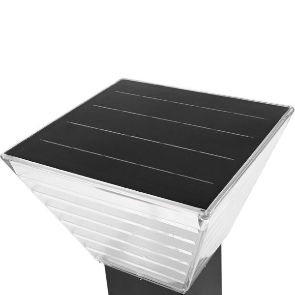 4er-Set Premium Solar Säulen-Wegeleuchte 60cm aus Aluminium in Schwarz, 300lm, IP65 wasserfest, 360° Abstrahlung, 2 Lichtfarben & Leuchtmodi, Gartenlampe