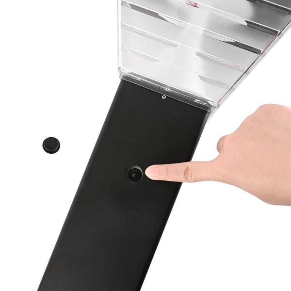 4er-Set Premium Solar Säulen-Wegeleuchte 60cm aus Aluminium in Schwarz, 300lm, IP65 wasserfest, 360° Abstrahlung, 2 Lichtfarben & Leuchtmodi, Gartenlampe