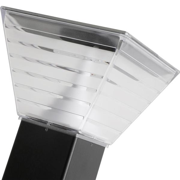4er-Set Premium Solar Säulen-Wegeleuchte 60cm aus Aluminium in Schwarz, 300lm, IP65 wasserfest, 360° Abstrahlung, 2 Lichtfarben & Leuchtmodi, Gartenlampe
