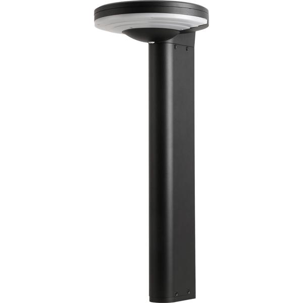  Premium Solar Säulen-Wegeleuchte aus Aluminium in Schwarz, 300lm helle SMD-LEDs, Dämmerungssensor & 2 Leuchtmodi, wetterfeste Gartenlampe modern