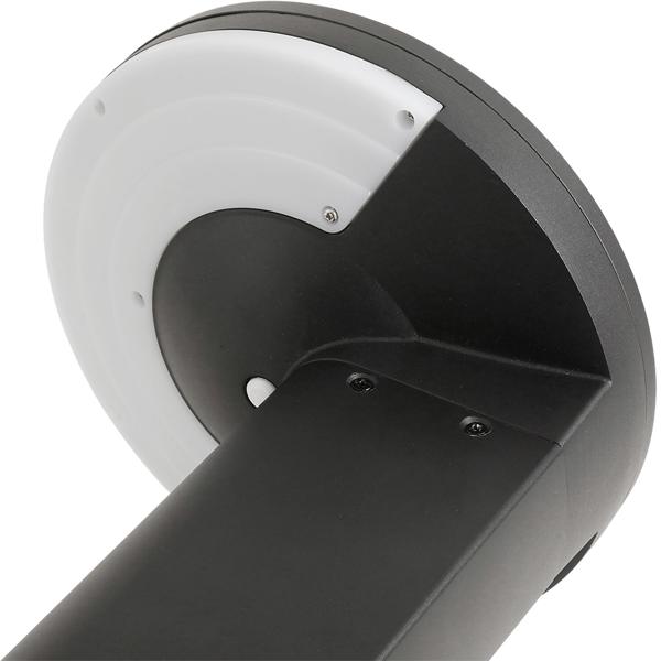  Premium Solar Säulen-Wegeleuchte aus Aluminium in Schwarz, 300lm helle SMD-LEDs, Dämmerungssensor & 2 Leuchtmodi, wetterfeste Gartenlampe modern