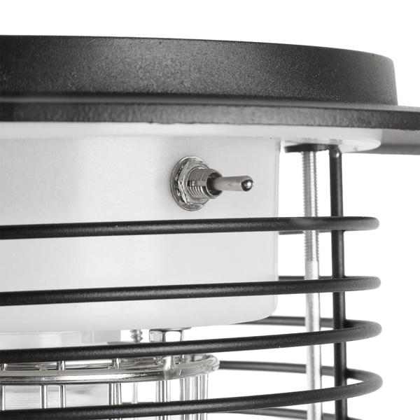 Solar Gartenlampe mit Mückenvernichter aus Edelstahl, 2in1 LED Wegeleuchte Schwarz, Warmweiss 300lm & UV Insektenschutz 15lm, IP44, 25 x 60 cm