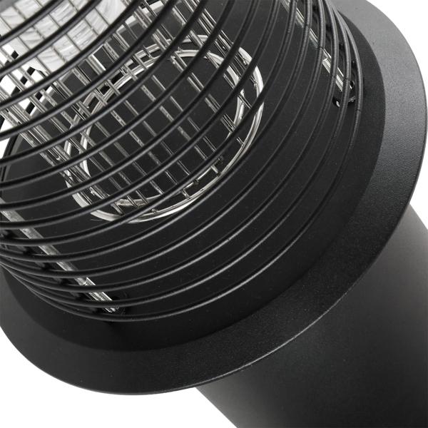 Solar Gartenlampe mit Mückenvernichter aus Edelstahl, 2in1 LED Wegeleuchte Schwarz, Warmweiss 300lm & UV Insektenschutz 15lm, IP44, 25 x 60 cm