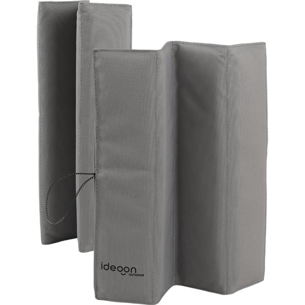 Coussin de siège pliable pour le voyage – coussin thermique outdoor gris en tissu Oxford robuste – imperméable et isolant pour la randonnée, le camping, le stade et la maternelle