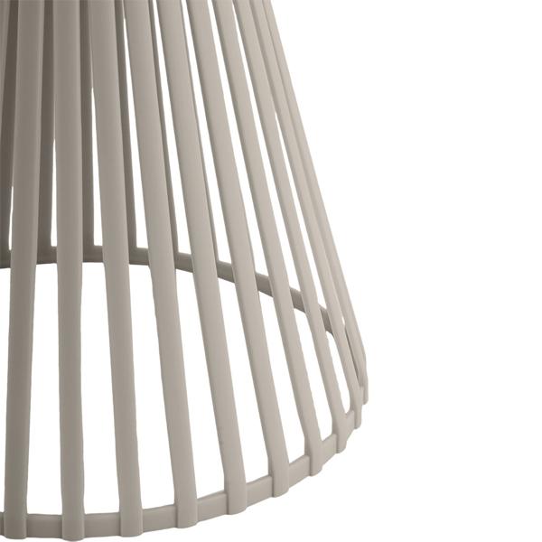 Set di 2 lanterne solari LED decorative per esterni, moderna lanterna da giardino grigia con maniglia, lampada solare con design a lamelle per balcone e terrazza