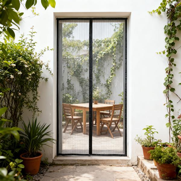 Insect protection door curtain with magnetic closure, 210 x 100 cm