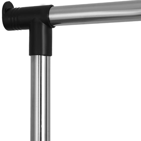 Mobile clothes rack with double clothes rail – 80 cm wide – Height‑adjustable from 90 to 160 cm – Stable wardrobe stand for your clothing