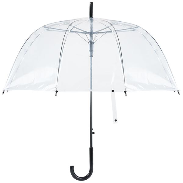 2er-Set Transparenter Regenschirm mit Automatik, 85 cm Durchmesser, klarer Glockenschirm für Damen & Herren, robuster Stockschirm mit Einhand-Öffnung
