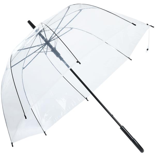 2er-Set Transparenter Regenschirm mit Automatik, 85 cm Durchmesser, klarer Glockenschirm für Damen & Herren, robuster Stockschirm mit Einhand-Öffnung