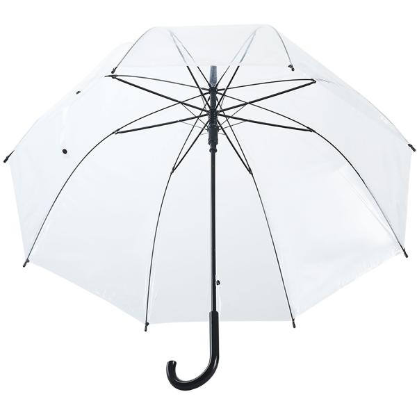 2er-Set Transparenter Regenschirm mit Automatik, 85 cm Durchmesser, klarer Glockenschirm für Damen & Herren, robuster Stockschirm mit Einhand-Öffnung