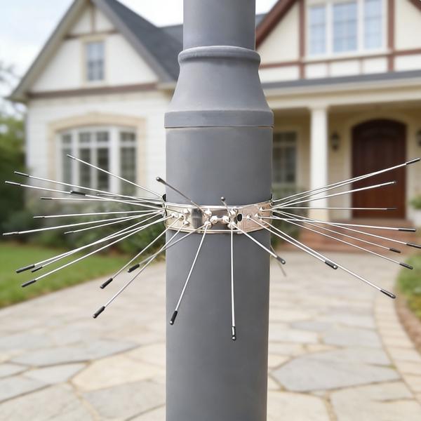 Efficace cintura anti‑martora set da 2 in acciaio inox, barriera anti‑arrampicata per pluviali e alberi, difesa contro procioni e gatti, montaggio semplice