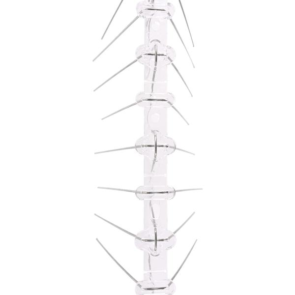 Effective set of 5 pigeon deterrent spikes, 3-row stainless steel, 2.5 m – individually adjustable – robust defence spikes for optimal bird protection