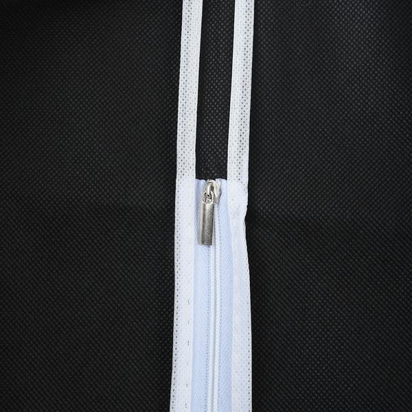 Lot de 2 housses de vêtements noires avec fermeture éclair et fenêtre, sac à vêtements pour costumes, tailleurs, robes, housse de protection avec ouverture pour cintres