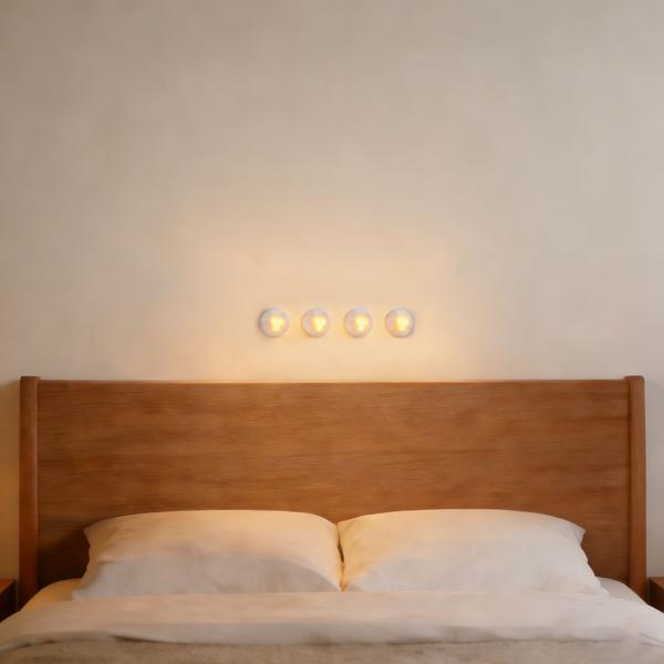 4er-Set LED Push-Lichter mit Fernbedienung: 12 Farben, Farbewechsel - Klebe-Leuchten für Schrank, Regale, Vitrine - Nachtlicht dimmbar mit Timer