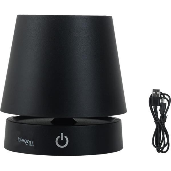 Edle LED Tischleuchte dimmbar & aufladbar: Akku Nachttischlampe modern, Höhe verstellbar, warmweiss - kabellose Leselampe in Edelstahl-Design