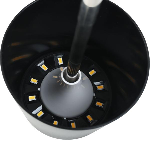 Edle LED Tischleuchte dimmbar & aufladbar: Akku Nachttischlampe modern, Höhe verstellbar, warmweiss - kabellose Leselampe in Edelstahl-Design