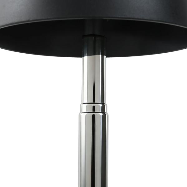 Edle LED Tischleuchte dimmbar & aufladbar: Akku Nachttischlampe modern, Höhe verstellbar, warmweiss - kabellose Leselampe in Edelstahl-Design