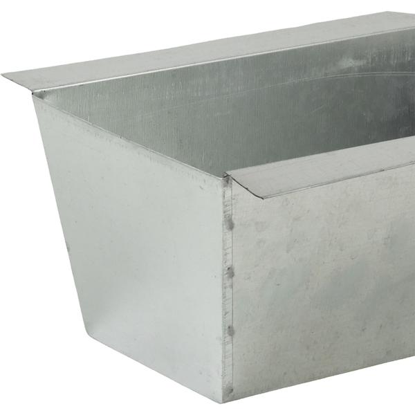 Set di 8 fioriere premium per pallet europei in metallo zincato, inserto per pallet con 3 fori di scarico, cassetta da fiori per mobili in pallet, argento