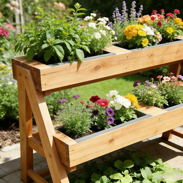 Set di 8 fioriere premium per pallet europei in metallo zincato, inserto per pallet con 3 fori di scarico, cassetta da fiori per mobili in pallet, argento