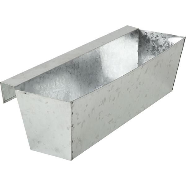 Set di 6 fioriere premium per pallet Europe con barra di sospensione in metallo zincato, inserto per pallet e cassetta da balcone per corrimano fino a 2,5 cm di larghezza, argento