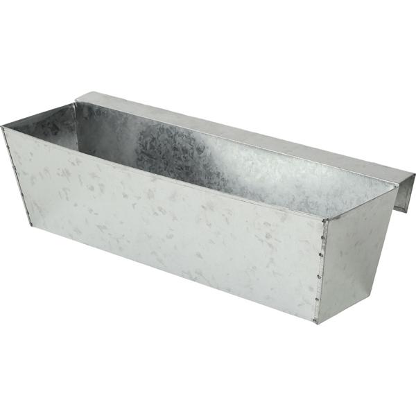 Set di 6 fioriere premium per pallet Europe con barra di sospensione in metallo zincato, inserto per pallet e cassetta da balcone per corrimano fino a 2,5 cm di larghezza, argento