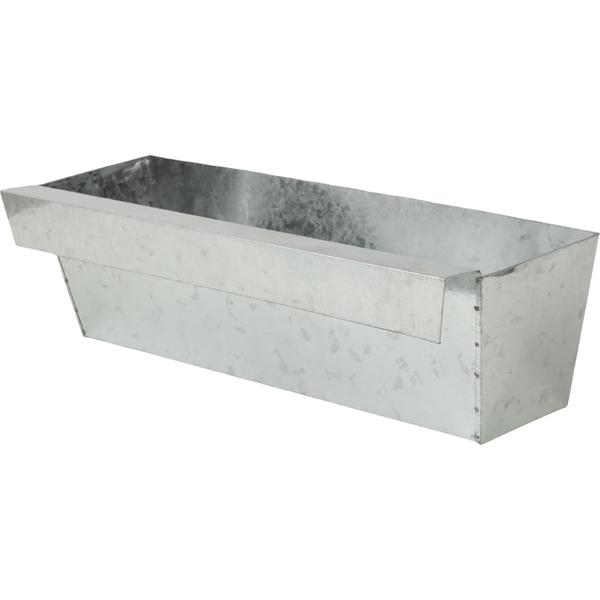 Set di 6 fioriere premium per pallet Europe con barra di sospensione in metallo zincato, inserto per pallet e cassetta da balcone per corrimano fino a 2,5 cm di larghezza, argento