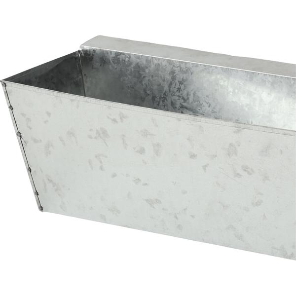 Set di 6 fioriere premium per pallet Europe con barra di sospensione in metallo zincato, inserto per pallet e cassetta da balcone per corrimano fino a 2,5 cm di larghezza, argento