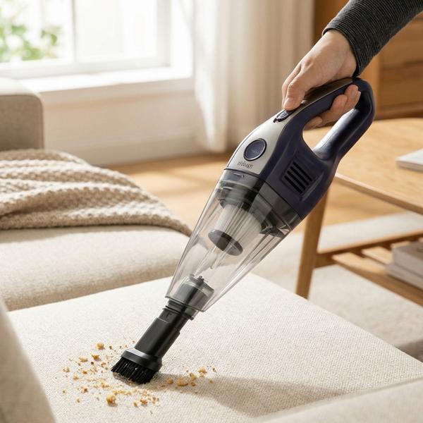 Cordless handheld vacuum cleaner 6800 Pa powerful mini vacuum, wireless 2600 mAh Li-Ion 66W table vacuum – compact & quiet for car, office, home
