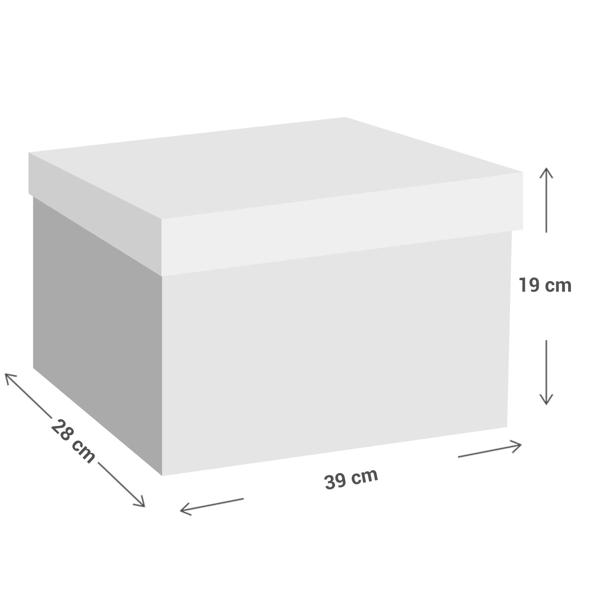 Boîte de rangement en tissu pliable avec couvercle, gris, 39x28x19 cm – idéale pour étagères, armoires, jouets et plus encore