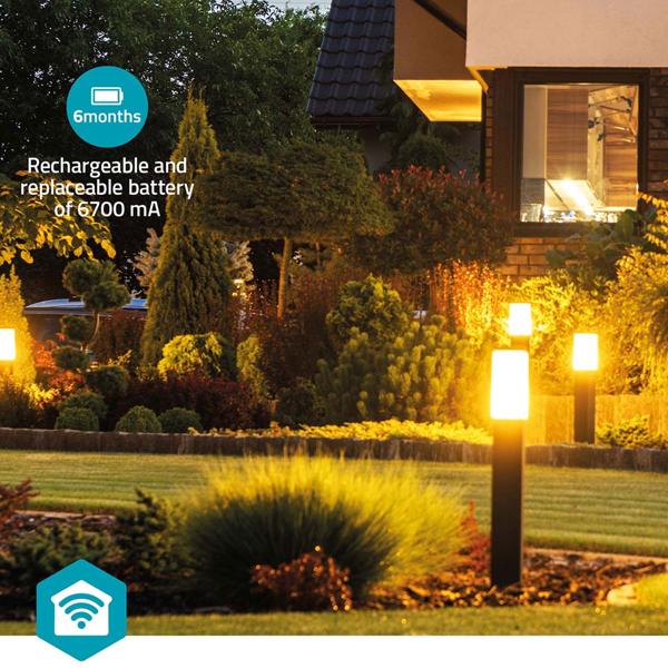 Lot de 2 : caméra de surveillance Wi‑Fi à batterie, capteur de mouvement, 100 % sans fil, 3 MP & panneau solaire pour caméra IP SmartLife, câble de 3 m, 3 W, résistant aux intempéries