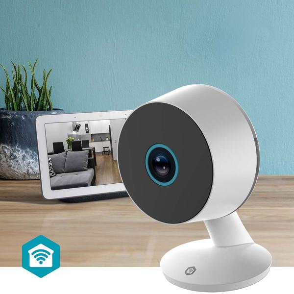 Reliable Wi-Fi indoor surveillance camera 3MP HD (1296p) with siren & smart person detection for burglary protection - Absolute privacy