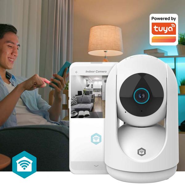 Secure Indoor Wi‑Fi Security Camera Full HD 3MP – Pan, Tilt, Auto-Tracking & Siren – Perfect as Baby Monitor, Pet Camera or Home Protection
