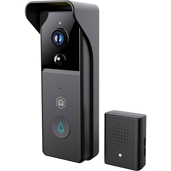 SmartLife video door intercom with motion sensor, black – Crystal-clear 3MP video doorbell, Wi‑Fi, for maximum security and smart home automation
