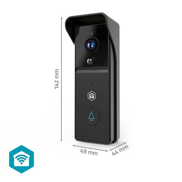 SmartLife video door intercom with motion sensor, black – Crystal-clear 3MP video doorbell, Wi‑Fi, for maximum security and smart home automation