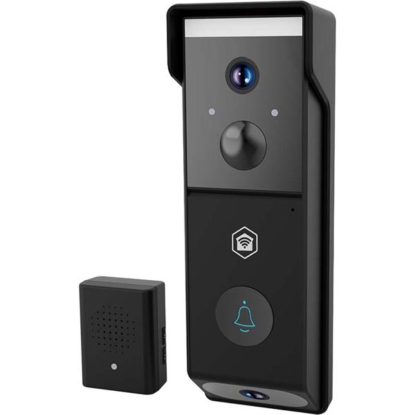 Professional SmartLife Video Doorbell with Motion Sensor & Night Vision, black - Wireless doorbell with camera for a safer home