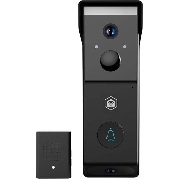 Professional SmartLife Video Doorbell with Motion Sensor & Night Vision, black - Wireless doorbell with camera for a safer home