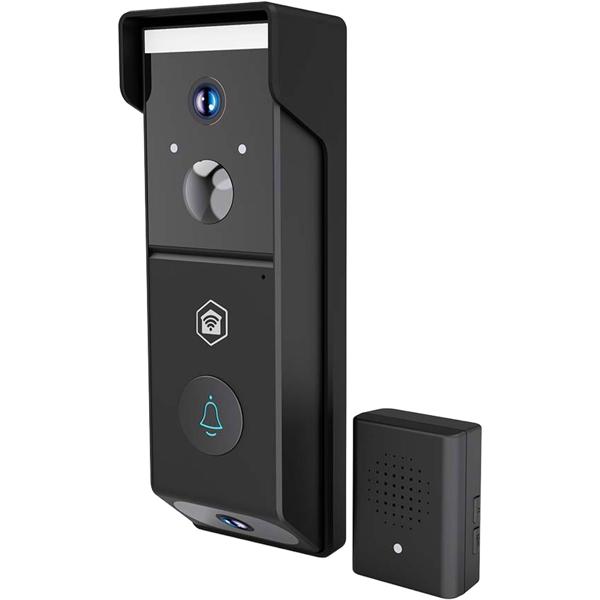 Professional SmartLife Video Doorbell with Motion Sensor & Night Vision, black - Wireless doorbell with camera for a safer home