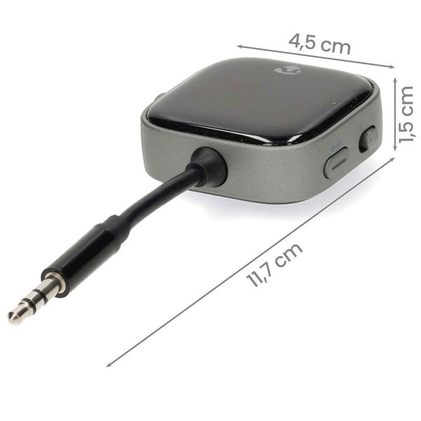 Bluetooth 5.3 Audio Adapter 2-in-1: Sender & Empfänger mit Display, Niedrige Latenz, 13h Akku - Audio Transmitter für Auto, Kopfhörer, Flugreisen