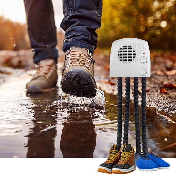 Asciugascarpe elettrico efficiente (350 W): asciugatura rapida per 2 paia di scarpe / scarponi da sci e da trekking. Installazione semplice e asciugatura delicata