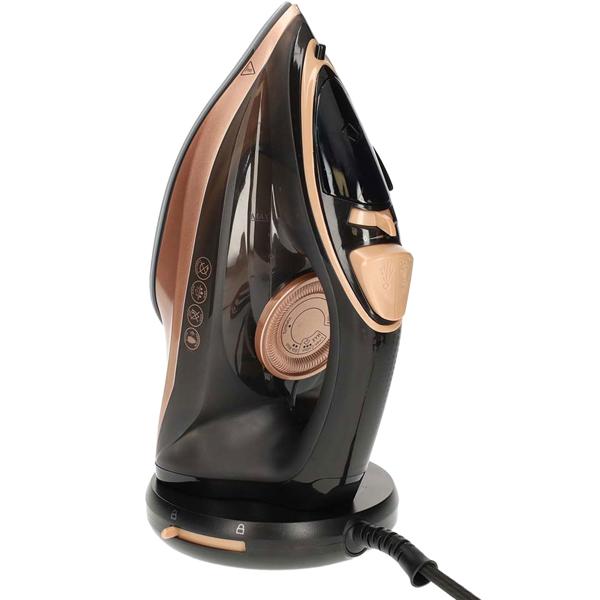 Kabelloses Dampfbügeleisen 2200W – Keramik-Bügelsohle kratzfest, schwarz-kupfer Design für mühelose Bügelfreiheit