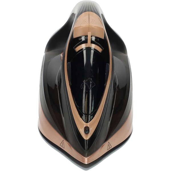 Kabelloses Dampfbügeleisen 2200W – Keramik-Bügelsohle kratzfest, schwarz-kupfer Design für mühelose Bügelfreiheit