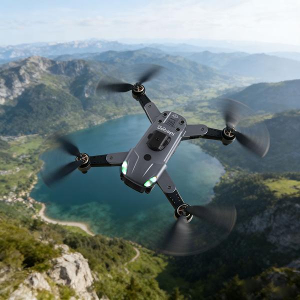 4K Drohne mit Kamera Schwenkbar C0 Zertifiziert Bürstenloser Motor Faltbar GPS Rückkehr Hinderniserkennung Follow-Me Live-Übertragung Waypoint App