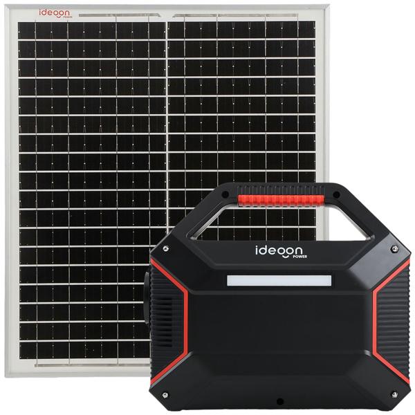 Powerstation 155Wh 42000mAh Solar-Generator Set inkl. 20W Solarpanel, 230V AC Steckdose, USB-C QC 3.0, DC Output & LED für Camping