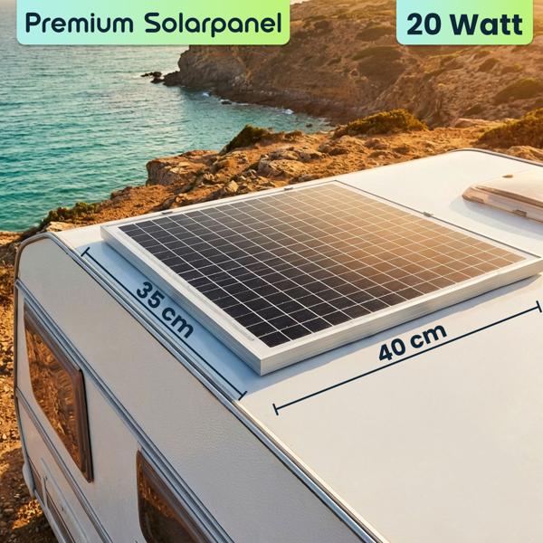 Powerstation 155Wh 42000mAh Solar-Generator Set inkl. 20W Solarpanel, 230V AC Steckdose, USB-C QC 3.0, DC Output & LED für Camping